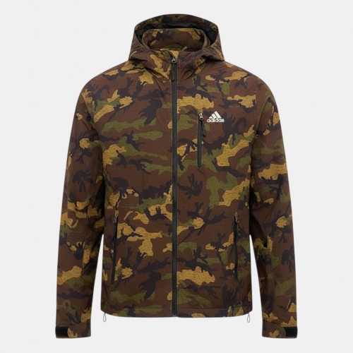 Adidas Performance Camo Outdoor Hooded Jacket Καφέ Πράσινο /pre owned